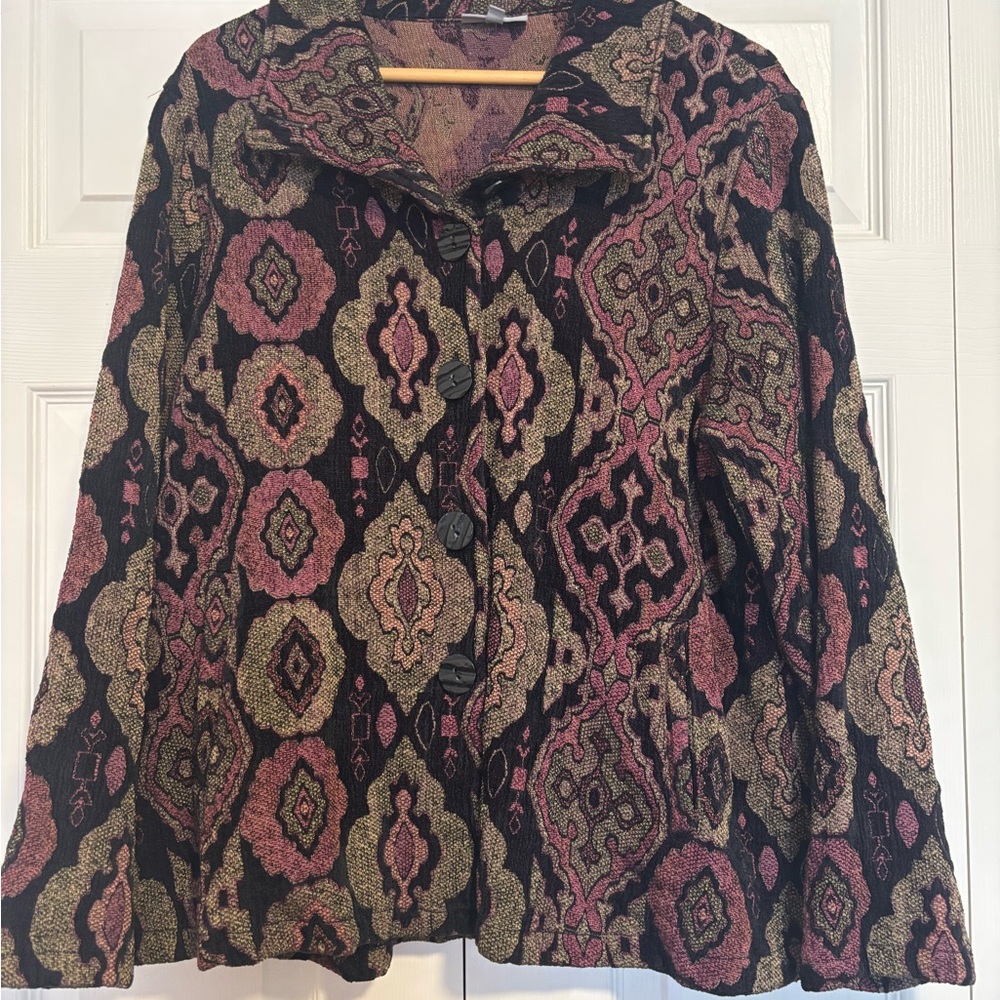 Habitat Women's m Jacket in Black, Pink Pattern size Large